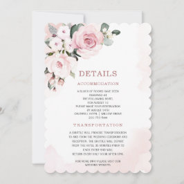 Convites Detalhes Modernos de Casamento em Rosa Poeirento e
