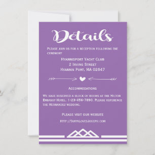 Convites Detalhes Retro Roxos Casamento Triângulos Geométri