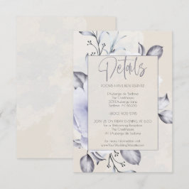 Convites Detalhes - Rustic Lilac e Alabaster Peony Floral