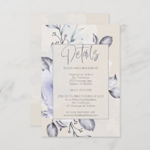 Convites Detalhes - Rustic Lilac e Alabaster Peony Floral