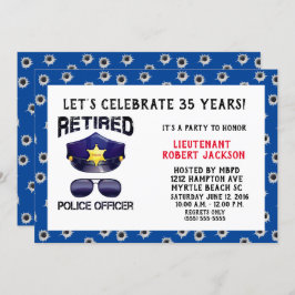 Convites Detenção do Agente Policial Engraçado Buraco