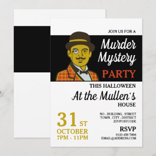 Convites Detetive Clássico, Mistério de Assassinato Festa d