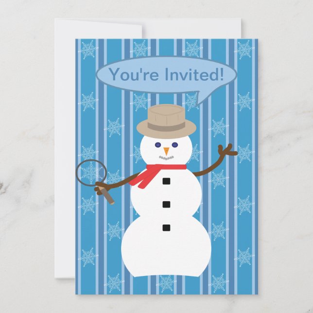 Convites Detetive Snowman de Natal divertido e Rico (Frente)