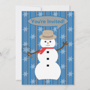 Convites Detetive Snowman de Natal divertido e Rico
