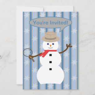 Convites Detetive Snowman de Natal divertido e Rico
