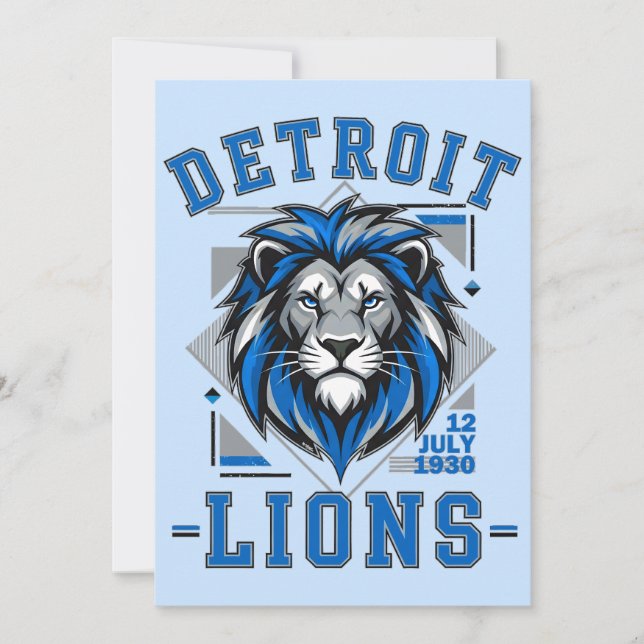 Convites Detroit Lions futebol (Frente)