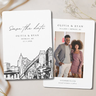 Convites Detroit Wedding Save the Date Centro Wedding