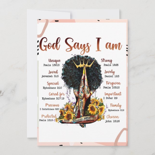 Convites Deus diz que sou negra cristã, Sista Melanin (Frente)