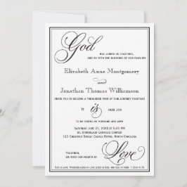 Convites Deus é Amor, Script Christian Invitation