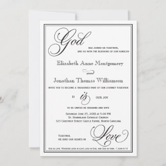 Convites Deus é Amor, Script Christian Invitation