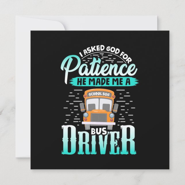 Convites Deus Me Fez Um Motorista De Ônibus (Frente)