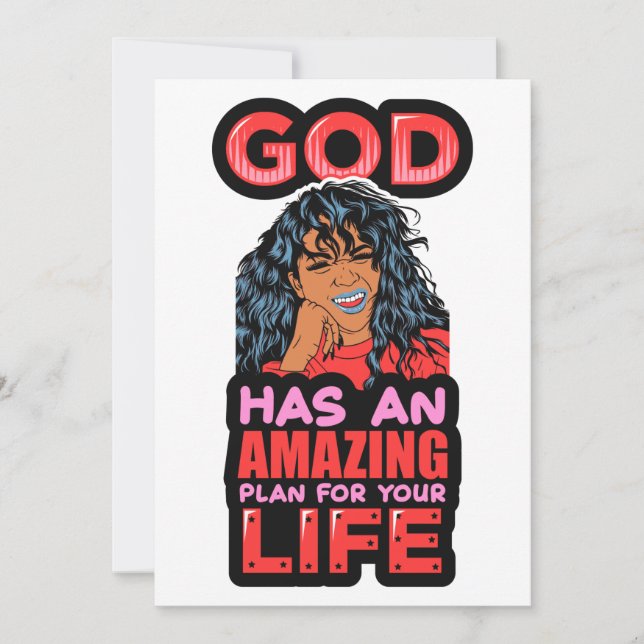 Convites Deus Tem Um Plano Incrível Para Sua Mulher Negra. (Frente)