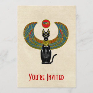 Convites Deusa de Gato Egípcia