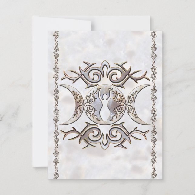 Convites Deusa tripla da pedra lunar da lua (Frente)