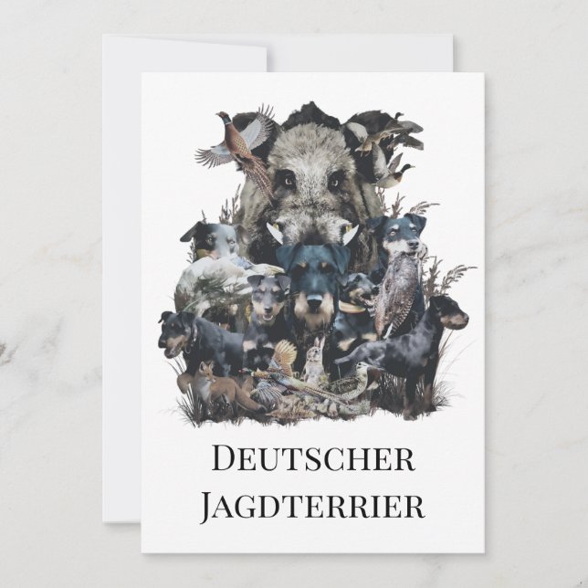 Convites Deutscher Jagdterrier (Frente)