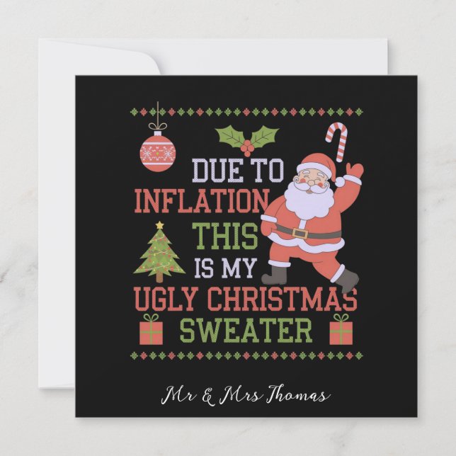 Convites Devido À Inflação Este É O Meu Suéter De Natal Fei (Frente)