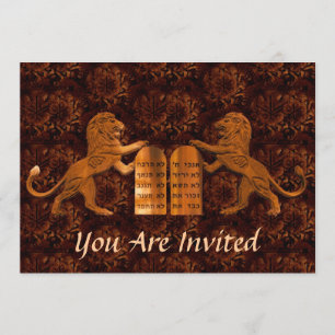 Convites Dez Mandamentos e Leões Bar/Bat Mitzvah