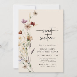 Convites Dezesseis aniversários