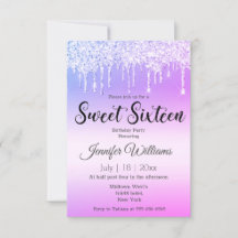 dezesseis relinhas roxas pingando