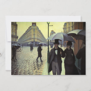 Convites Dia Chuvoso na Rua de Paris por Gustave Caillebott