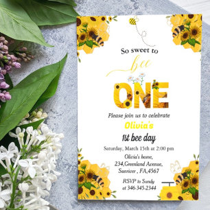 Convites Dia da Abelha, tema do primeiro aniversário da abe