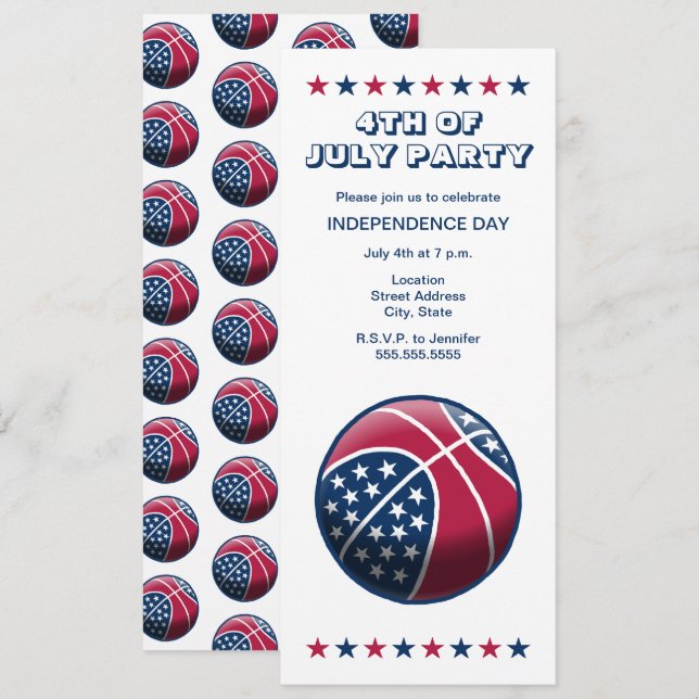 Convites Dia da Independência do Basquetebol (Frente/Verso)