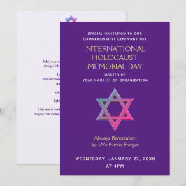 Convites Dia da Memória do Holocausto