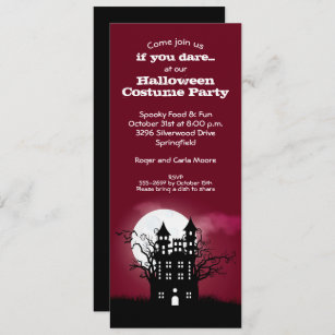 Convites Dia das Bruxas de Spooky Haunted House