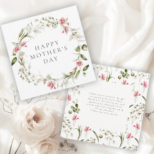 Convites Dia das Mães Floral em Aquarela Elegante