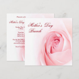 Convites Dia das Mães Rosa Suave Romântica