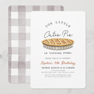 Convites Dia de Ação de Graças Branco de Aniversário Little