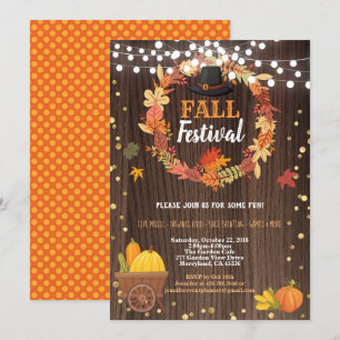 Convites Dia de Ação de Graças do Festival de Caça-outo
