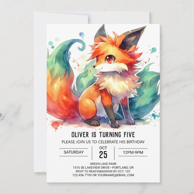 Convites Dia de Aniversário da Fox Online (Frente)