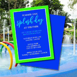 Convites Dia de apresentação no evento de verão do Park Fun