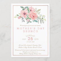 Dia de as mães Brunch Floral Watercolor