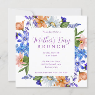 Convites Dia de as mães Brunch Wildflower