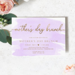 Convites Dia de as mães de Aquarela Purple Lilac Brunch