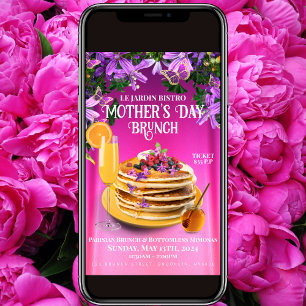 Convites Dia de as mães Floral Brunch Flyer