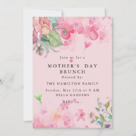 Convites Dia de as mães floral elegante