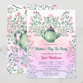 Convites Dia de as mães Tea Party