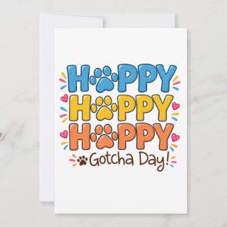Convites Dia de Captura Colorido e Feliz – Adoção de Animai