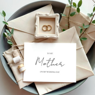 Convites Dia De Casamento Minimalista Para A Minha Mãe Cart
