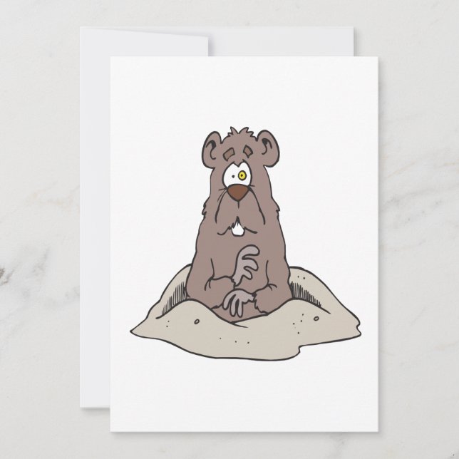 Convites Dia de Groundhog (Frente)