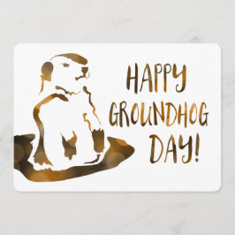 Convites dia de groundhog feliz