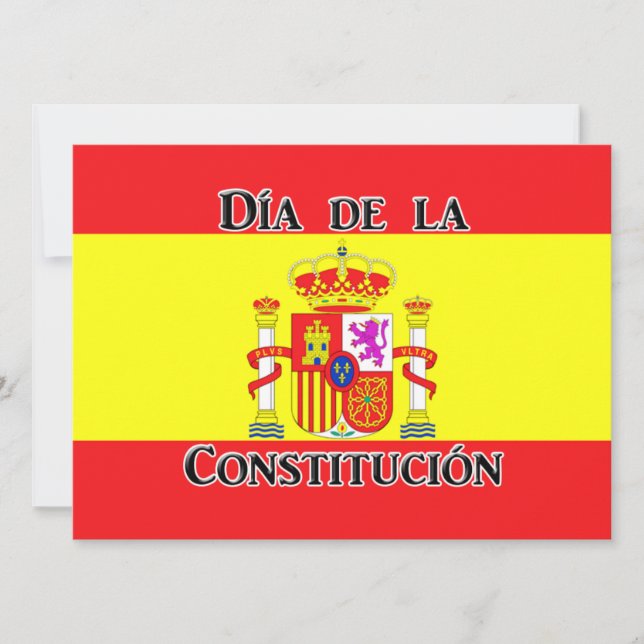 Convites Día de la Constitución - Espanha (Frente)