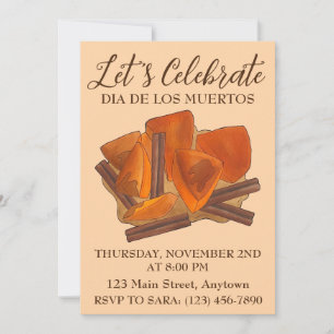 Convites Dia De Los Muertos Comida Mexicana Calabaza en Tac