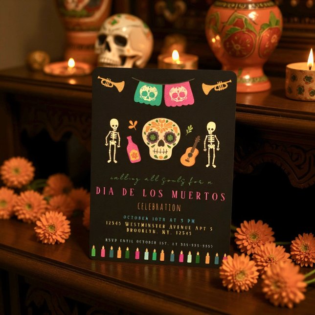 Convites Día de los Muertos Party Invitation (Criador carregado)