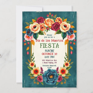 Convites 💀🎉Dia de los Muertos Pétalas & Fantasmas: