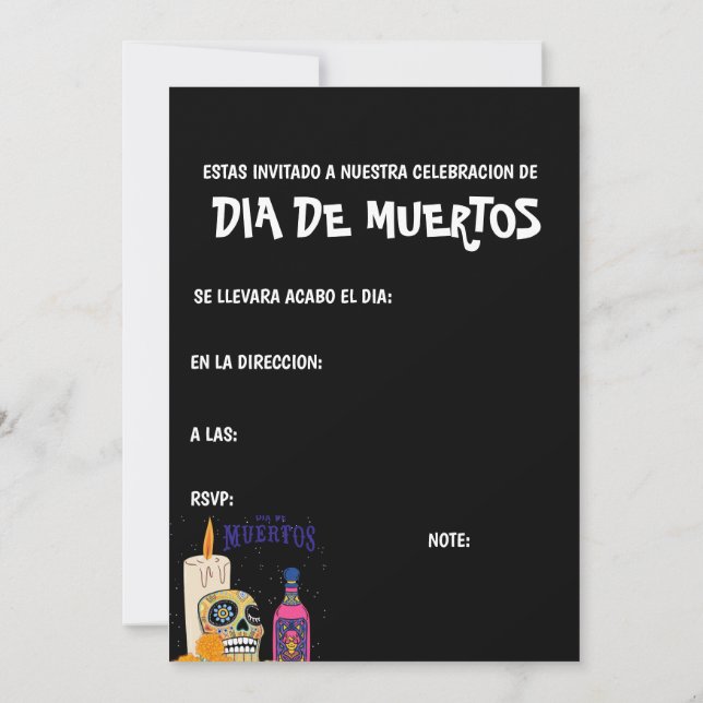 CONVITES DIA DE MUERTOS (Verso)