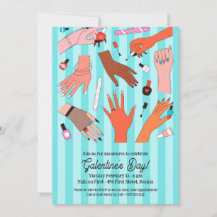 Convites Dia de Nail Salon Galentine